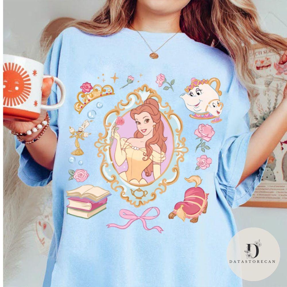 Coquette Disney Belle Princess — Gildan Hoodie fan art by Snagva (5)