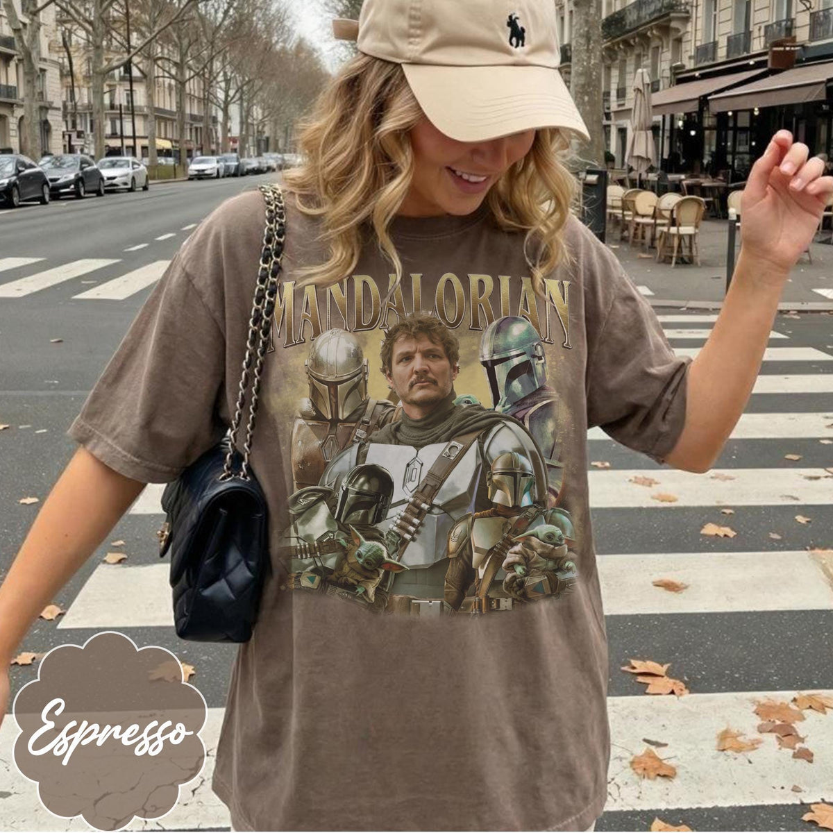 Retro Mandalorian — Comfort Colors Tee fan art by Snagva (2)