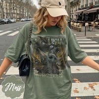 Retro Star Wars The Mandalorian And Grogu — Bella+Canvas Tee fan art by Snagva (5)