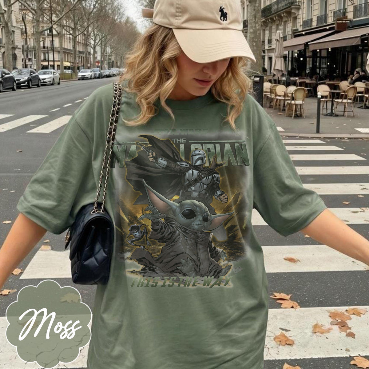Retro Star Wars The Mandalorian And Grogu — Gildan Sweatshirt fan art by Snagva (5)