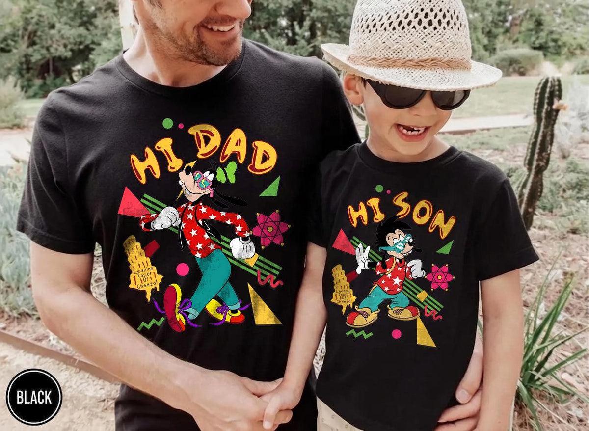 Hi Dad Hi Son Goofy Max — Bella+Canvas Tee fan art by Snagva