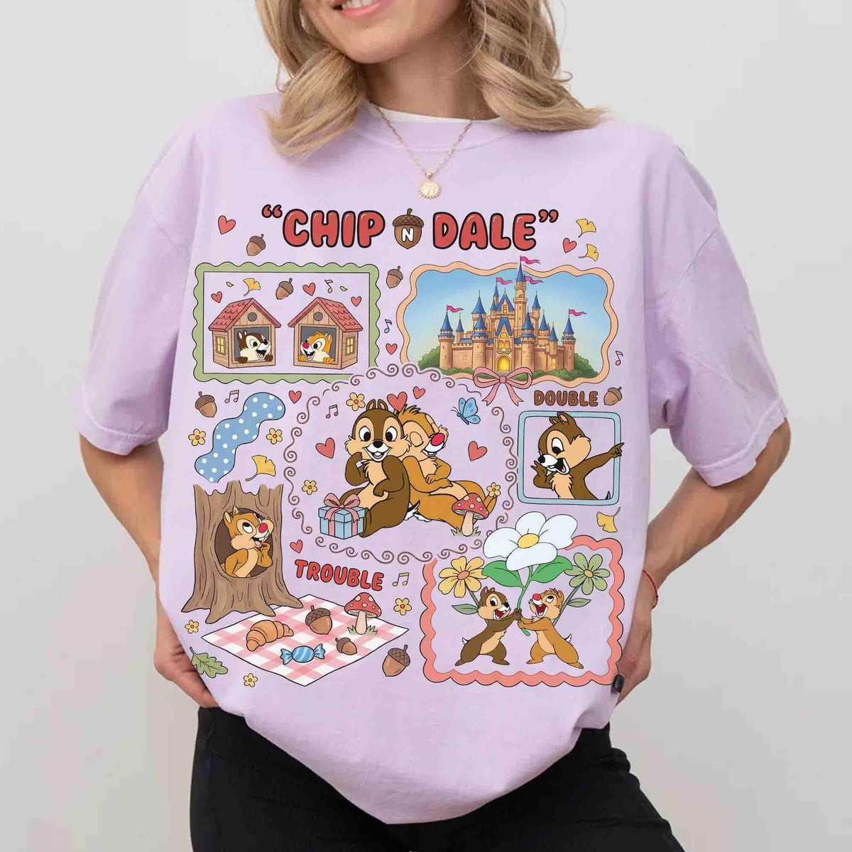 Disney Chip And Dale Double Trouble Comfort Color — Bella+Canvas Tee fan art by Snagva (3)