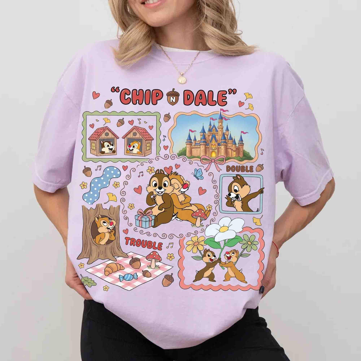 Disney Chip And Dale Double Trouble Comfort Color — Comfort Colors Tee fan art by Snagva (3)