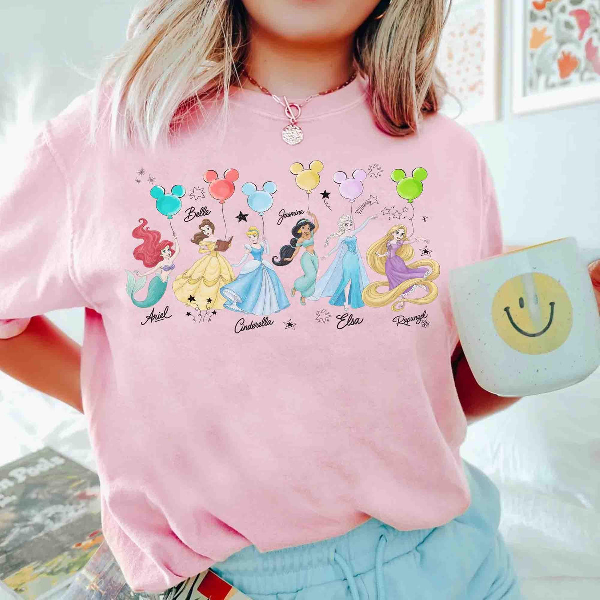 Retro Comfort Colors Disney Princess Characters Shirts — Bella+Canvas Tee fan art by Snagva (3)