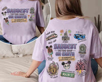 2-sided Disney Saddest Place Tattoo Shop On Earth Comfort co — Bella+Canvas Tee fan art by Snagva (3)