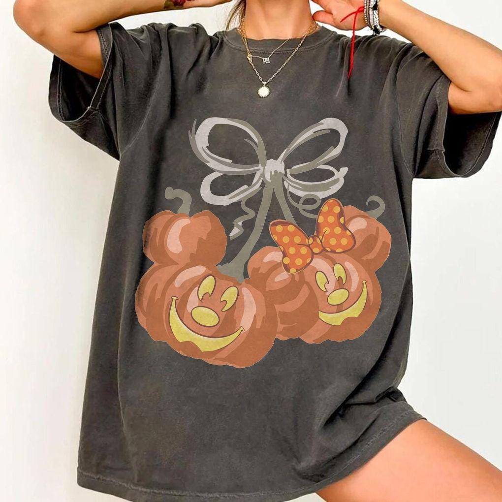 Wartercolor Coquette Mickey Pumpkin Retro — Gildan Hoodie fan art by Snagva (4)
