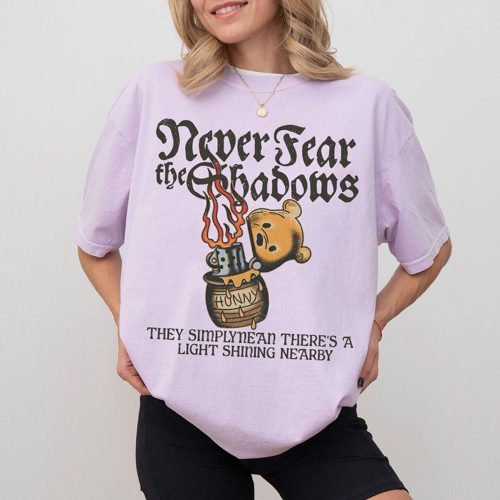Winnie the Pooh Never Fear Shadows — Gildan Hoodie fan art by Snagva (2)