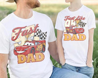 Retro Lightning McQueen Dad Son — Comfort Colors Tee fan art by Snagva (3)