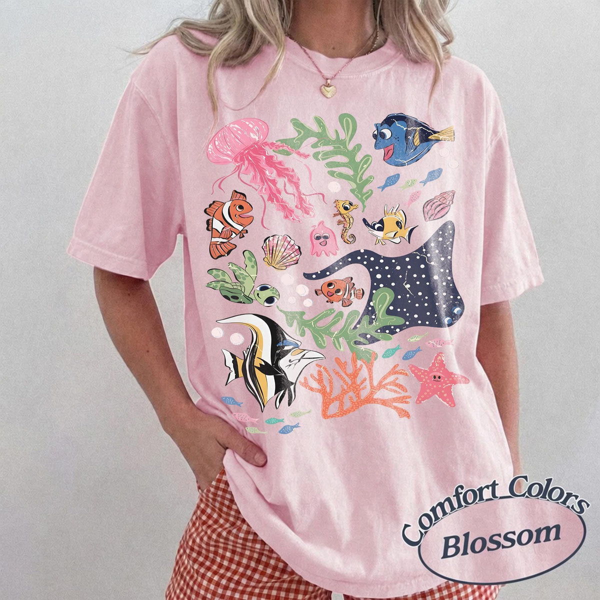 Retro Finding Nemo Characters Comfort Colors — Gildan Sweatshirt fan art by Snagva (4)