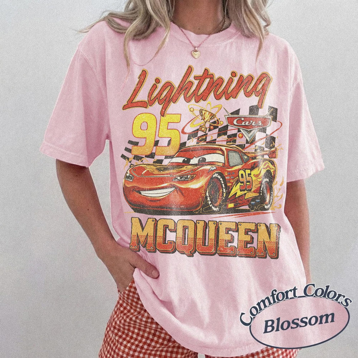 Retro Lightning McQueen Comfort Colors — Gildan Sweatshirt fan art by Snagva (4)
