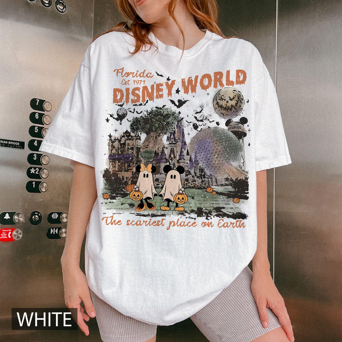 Retro Mickey Ghost Halloween Comfort Colors — Gildan Sweatshirt fan art by Snagva