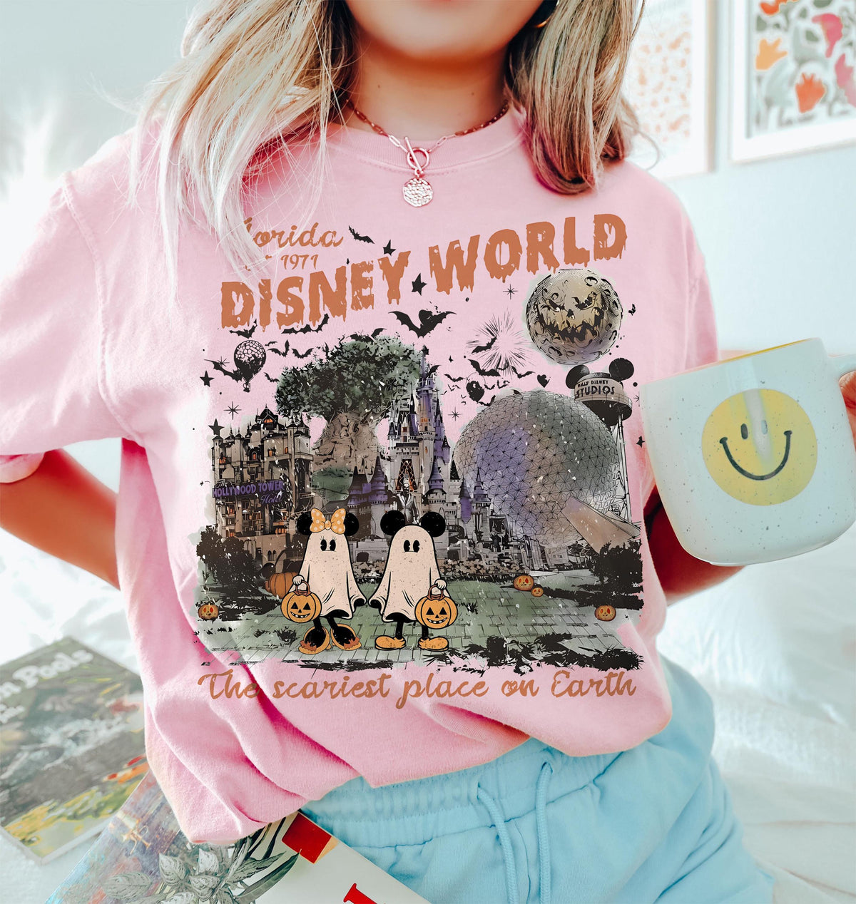 Retro Mickey Ghost Halloween Comfort Colors — Bella+Canvas Tee fan art by Snagva (3)
