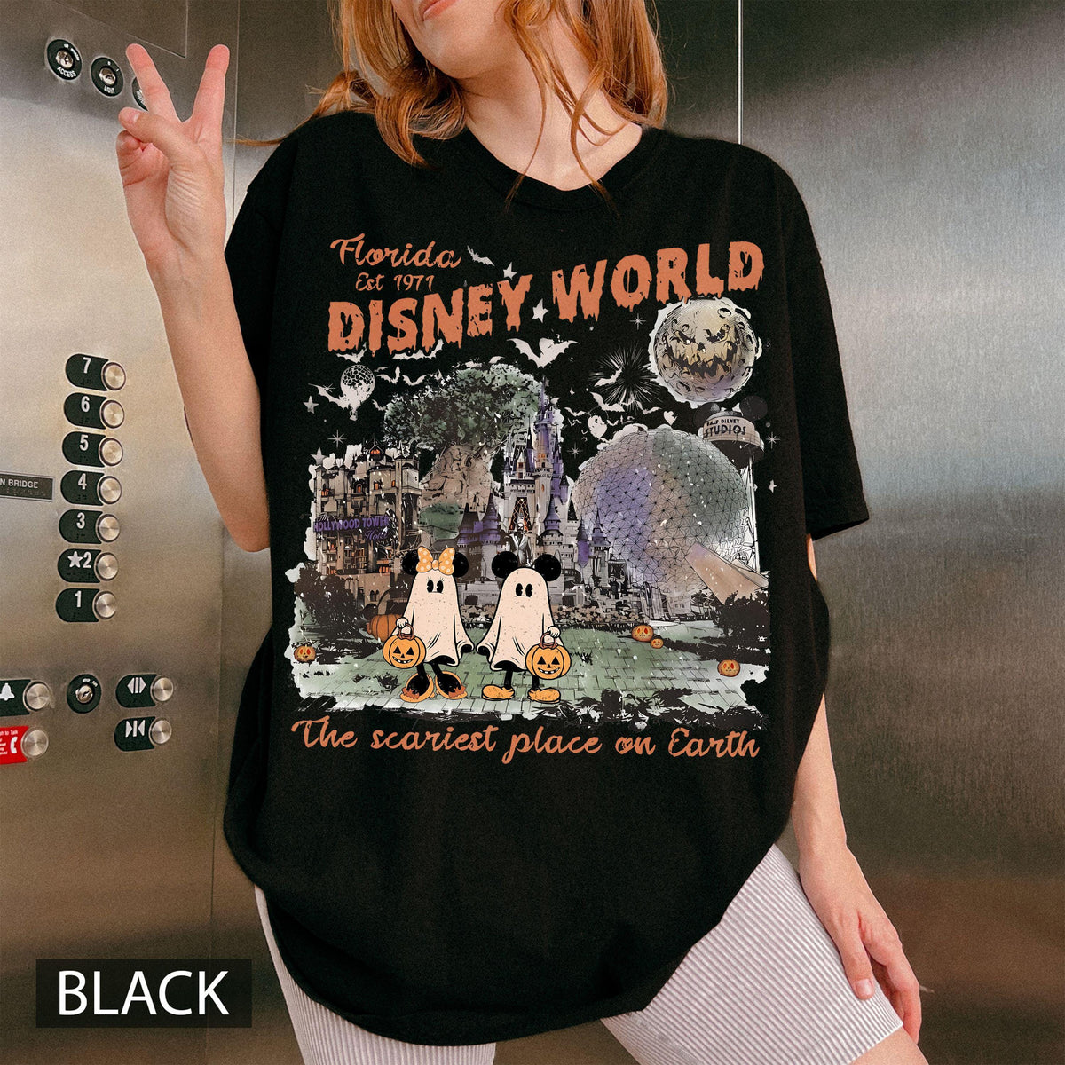 Retro Mickey Ghost Halloween Comfort Colors — Bella+Canvas Tee fan art by Snagva (5)