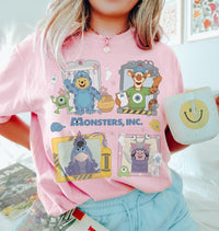 Retro Monsters Inc Winnie The Pooh Comfort Colors — Bella+Canvas Tee fan art by Snagva (3)