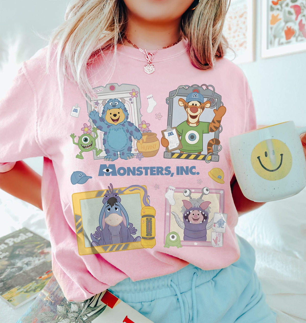 Retro Monsters Inc Winnie The Pooh Comfort Colors — Comfort Colors Tee fan art by Snagva (3)