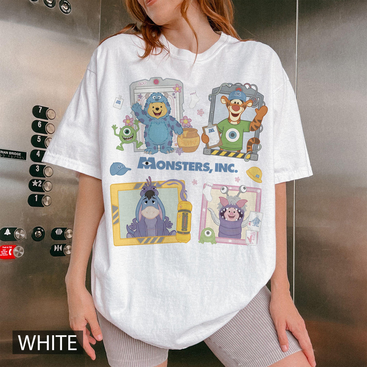 Retro Monsters Inc Winnie The Pooh Comfort Colors — Bella+Canvas Tee fan art by Snagva (6)