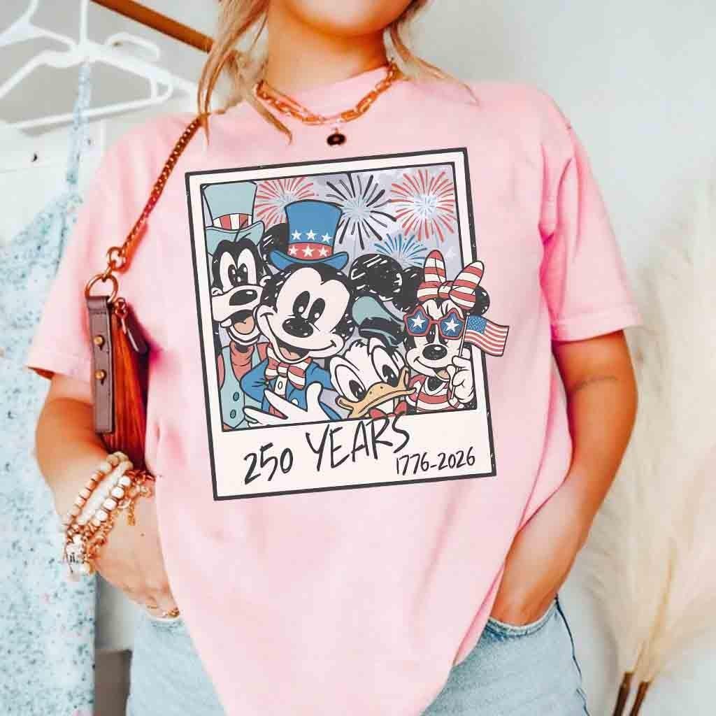 Comfort Colors Mickey & Friends 4th Of July USA 250th Annive — Comfort Colors Tee fan art by Snagva (2)