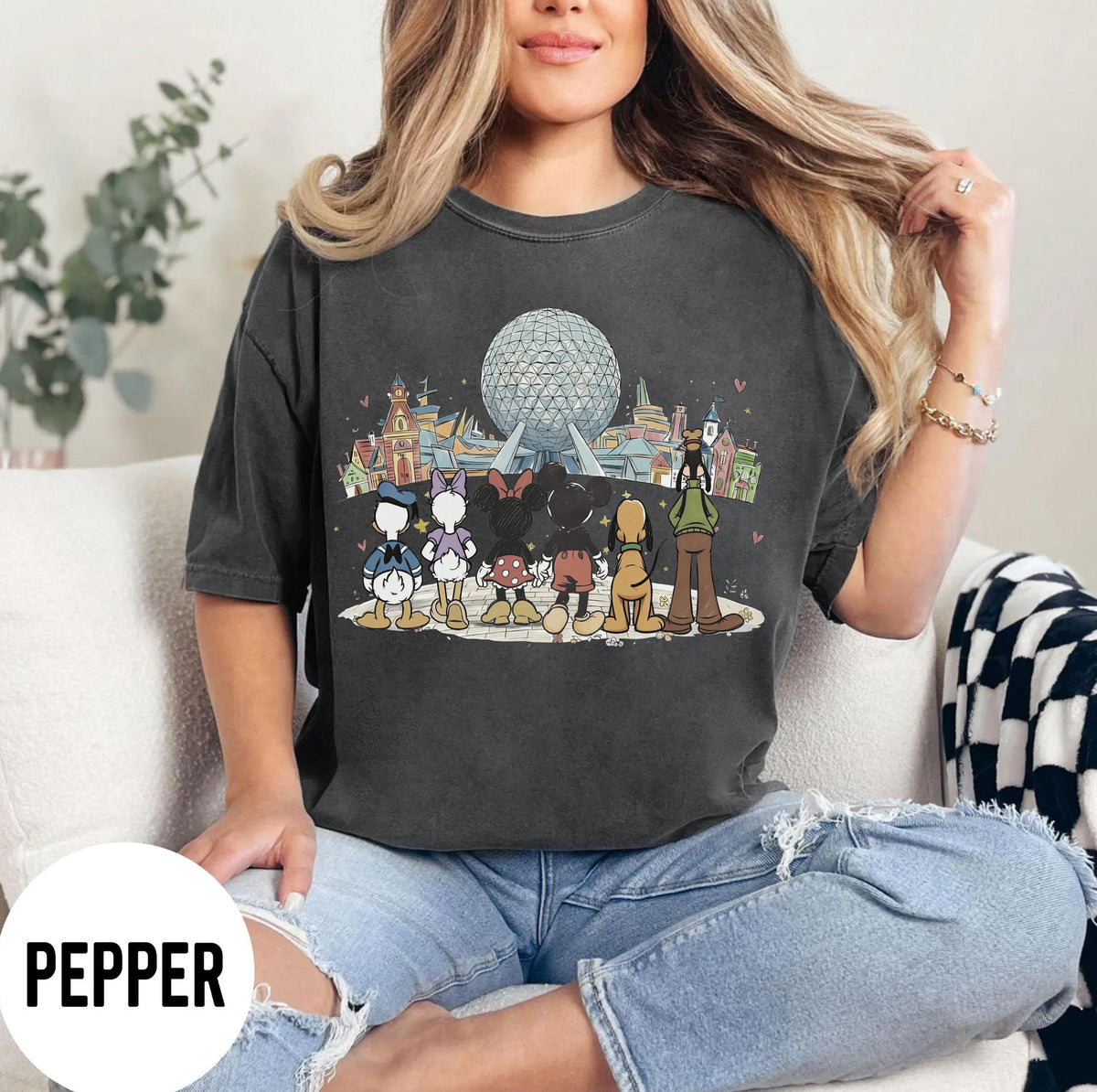 Retro Disney EPCOT Mickey & Friends — Comfort Colors Tee fan art by Snagva