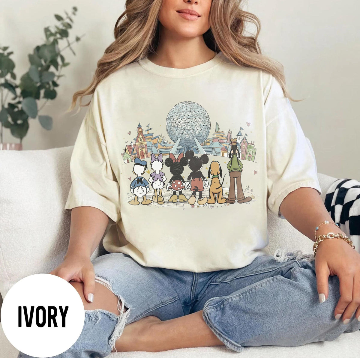 Retro Disney EPCOT Mickey & Friends — Bella+Canvas Tee fan art by Snagva (4)