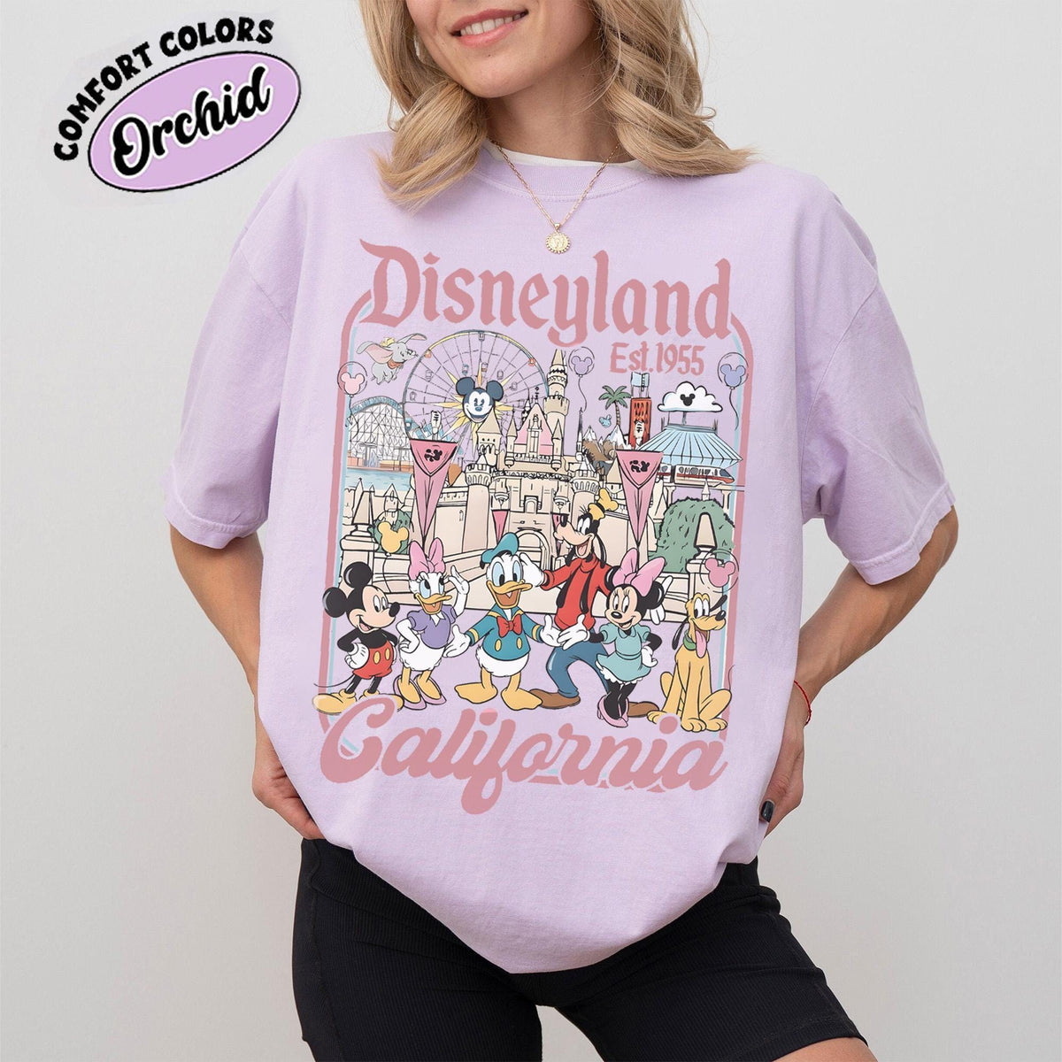 Retro Disneyland California Comfort Colors — Bella+Canvas Tee fan art by Snagva (5)