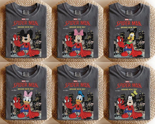 Personalized Retro Disney Spider-Man Brand New Day — Gildan Hoodie