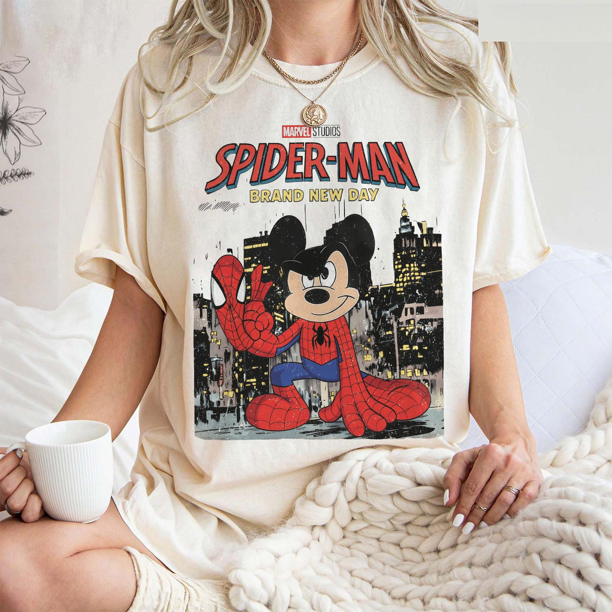 Personalized Retro Disney Spider-Man Brand New Day — Bella+Canvas Tee fan art by Snagva (3)