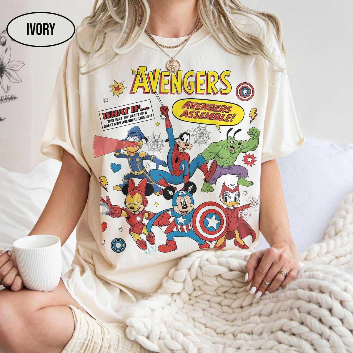 Comfort Colors What If Mickey & Friends Marvel Avengers — Gildan Hoodie fan art by Snagva