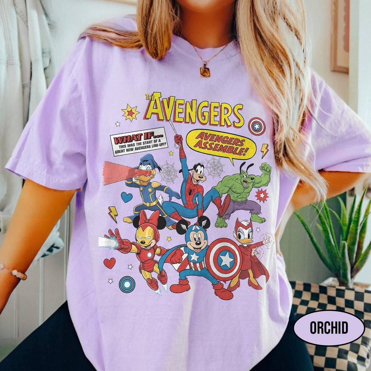 Comfort Colors What If Mickey & Friends Marvel Avengers — Gildan Hoodie fan art by Snagva (3)