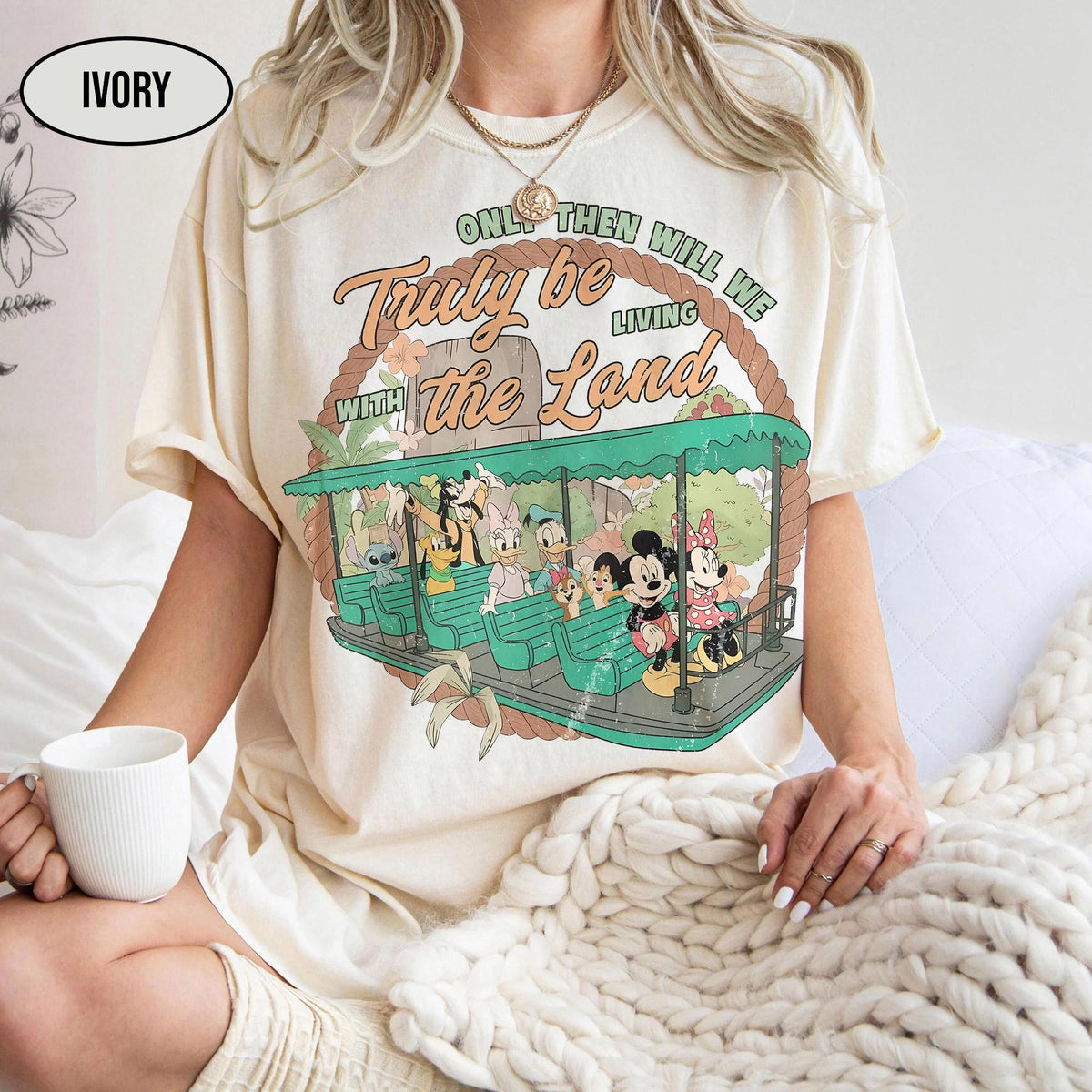 Living With The Land Mickey Friends EPCOT Ride Comfort Color — Bella+Canvas Tee fan art by Snagva