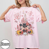 Comfort Colors Mickey Minnie Love Castle — Comfort Colors Tee fan art by Snagva