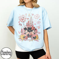 Comfort Colors Mickey Minnie Love Castle — Comfort Colors Tee fan art by Snagva (5)