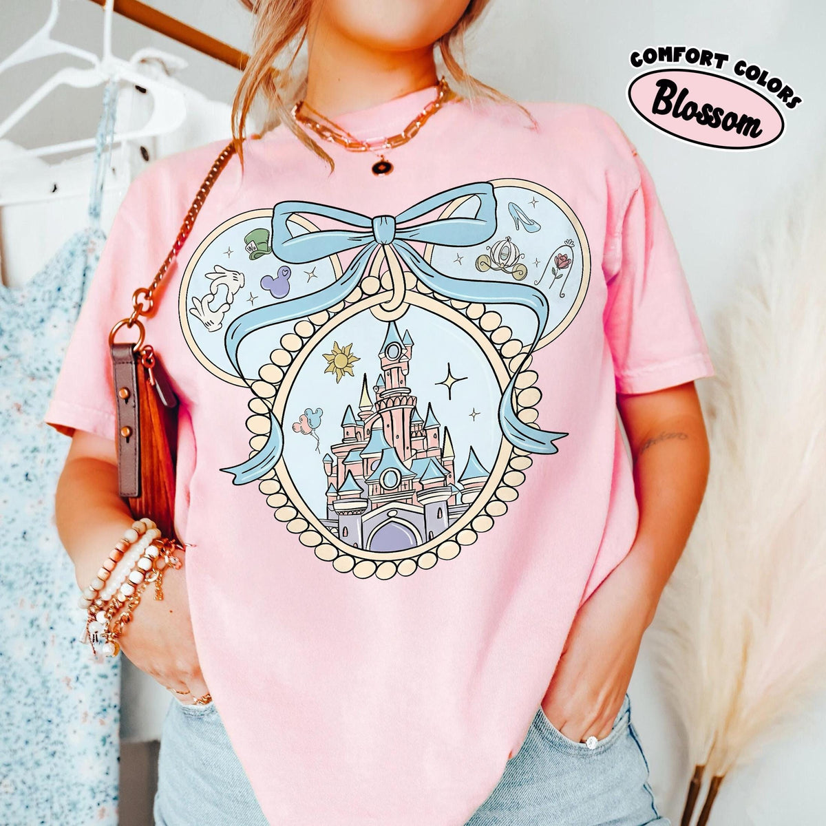 Retro Disney Castle Coquette — Gildan Sweatshirt fan art by Snagva (5)