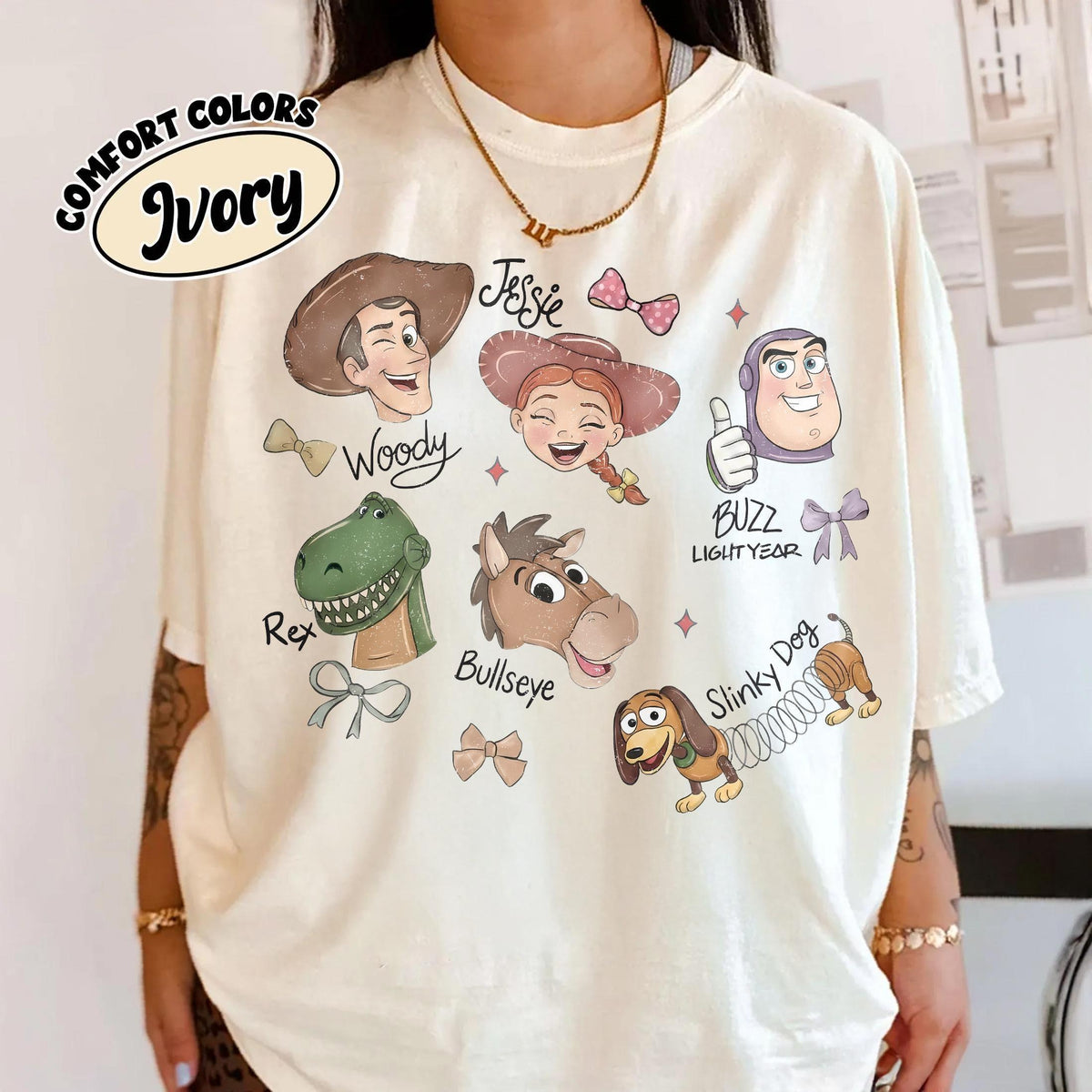 Retro Coquette Watercolor Toy Story — Comfort Colors Tee fan art by Snagva (2)
