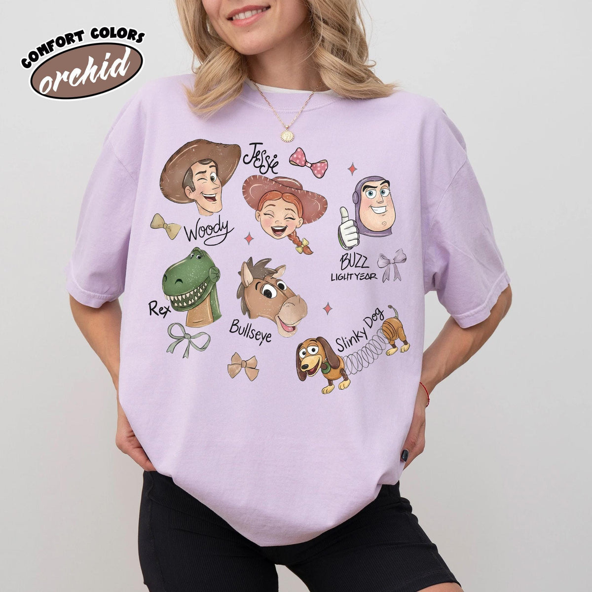 Retro Coquette Watercolor Toy Story — Bella+Canvas Tee fan art by Snagva (5)