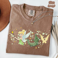 Comfort Colors Peter Pan Tinker Bell Watercolor Sketch — Gildan Hoodie fan art by Snagva (4)