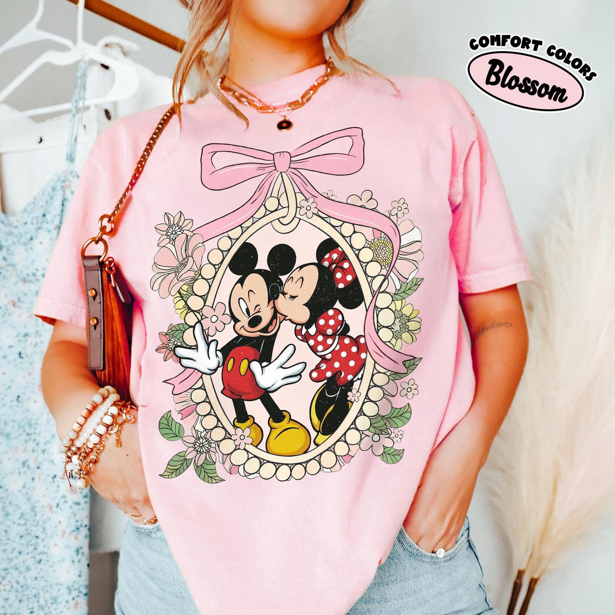 Retro Comfort Colors Valentine Disney — Bella+Canvas Tee fan art by Snagva