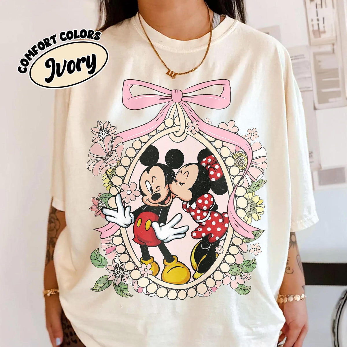 Retro Comfort Colors Valentine Disney — Bella+Canvas Tee fan art by Snagva (2)