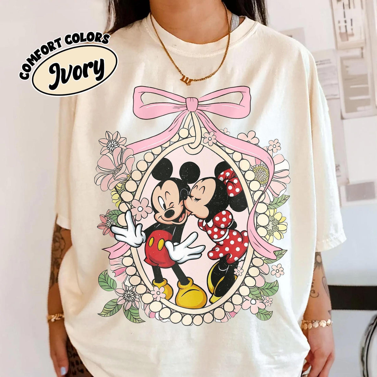 Retro Comfort Colors Valentine Disney — Gildan Hoodie fan art by Snagva (2)