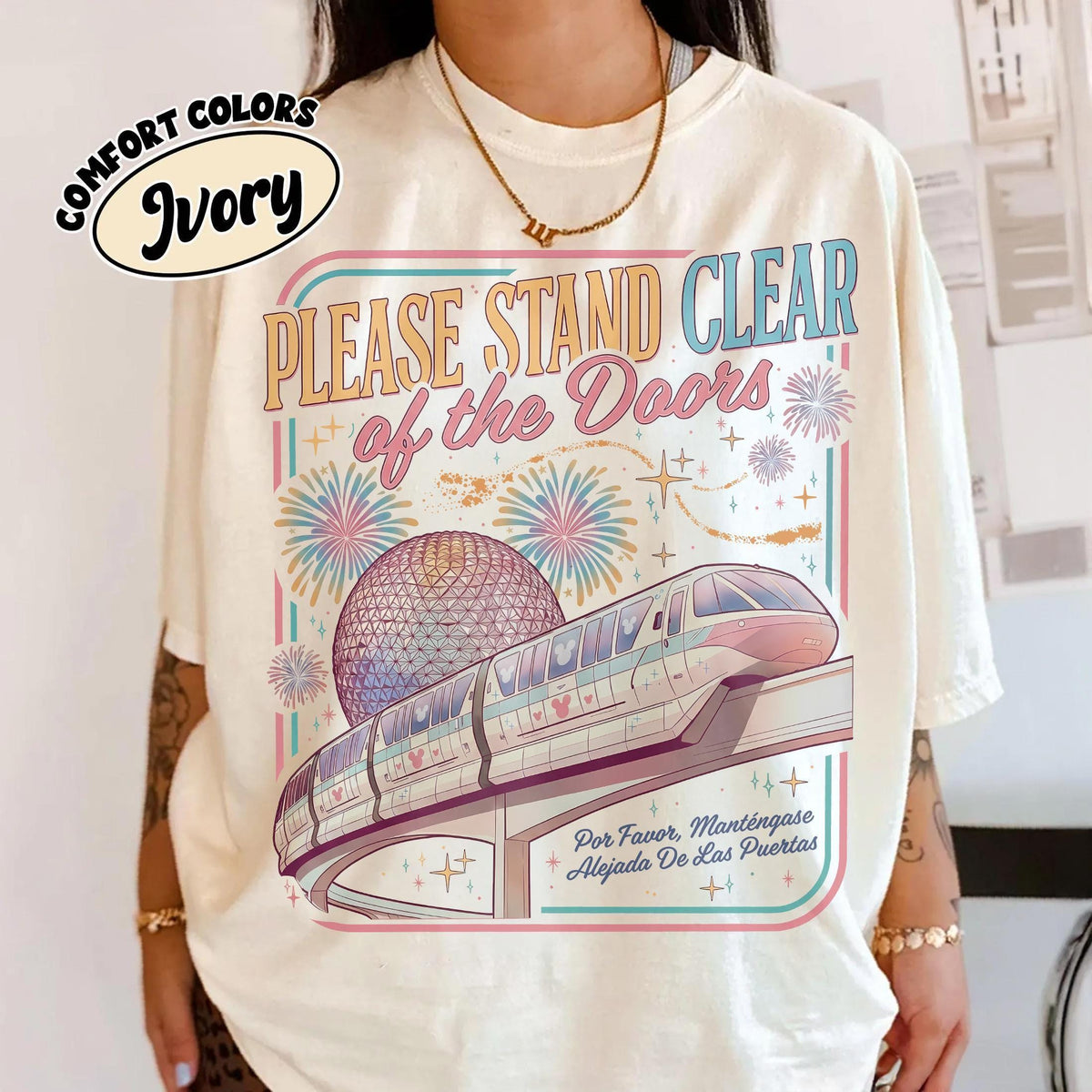 Retro Comfort Colors Please Stand Clear of the Doors — Gildan Sweatshirt fan art by Snagva