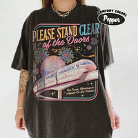 Retro Comfort Colors Please Stand Clear of the Doors — Comfort Colors Tee fan art by Snagva (2)
