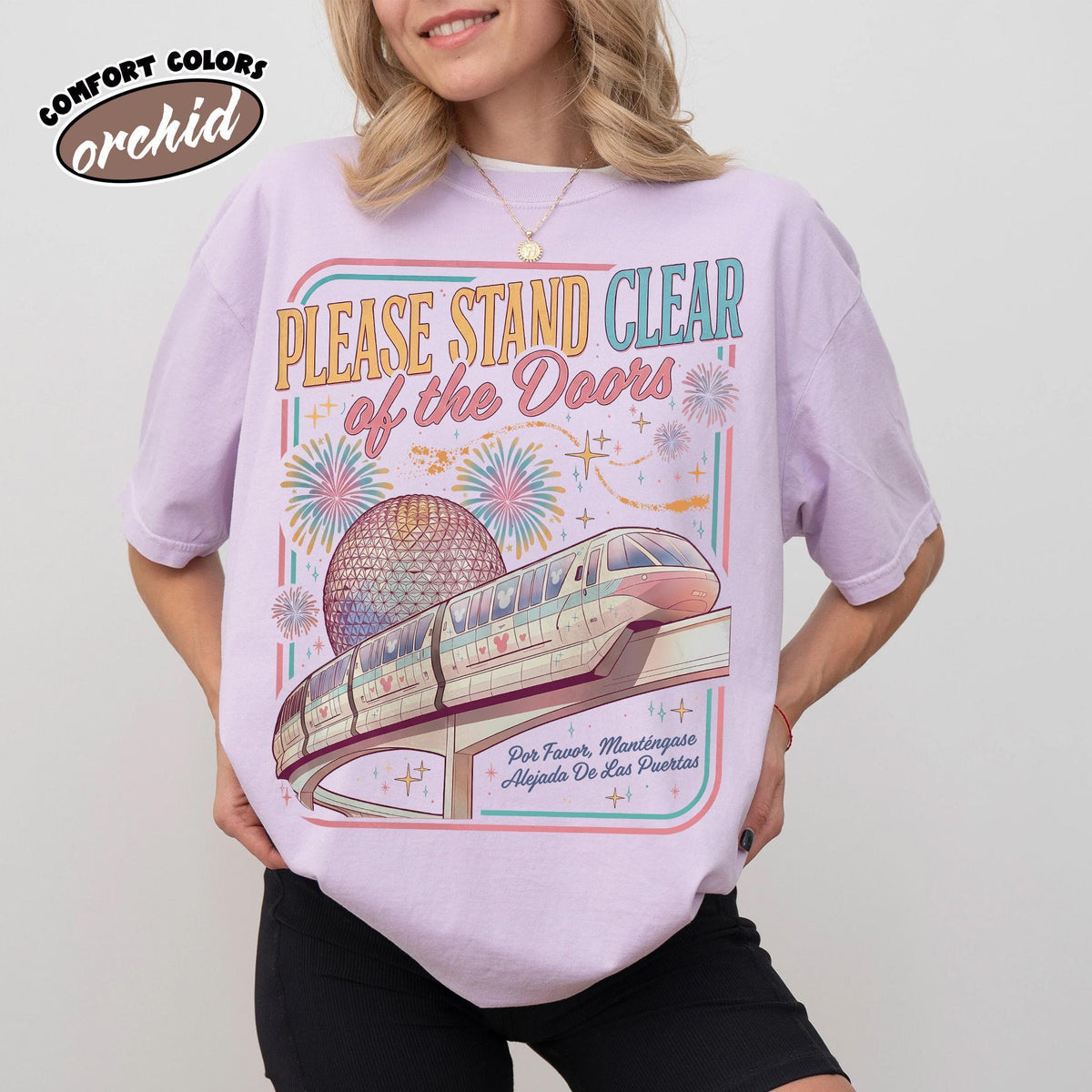 Retro Comfort Colors Please Stand Clear of the Doors — Bella+Canvas Tee fan art by Snagva (5)