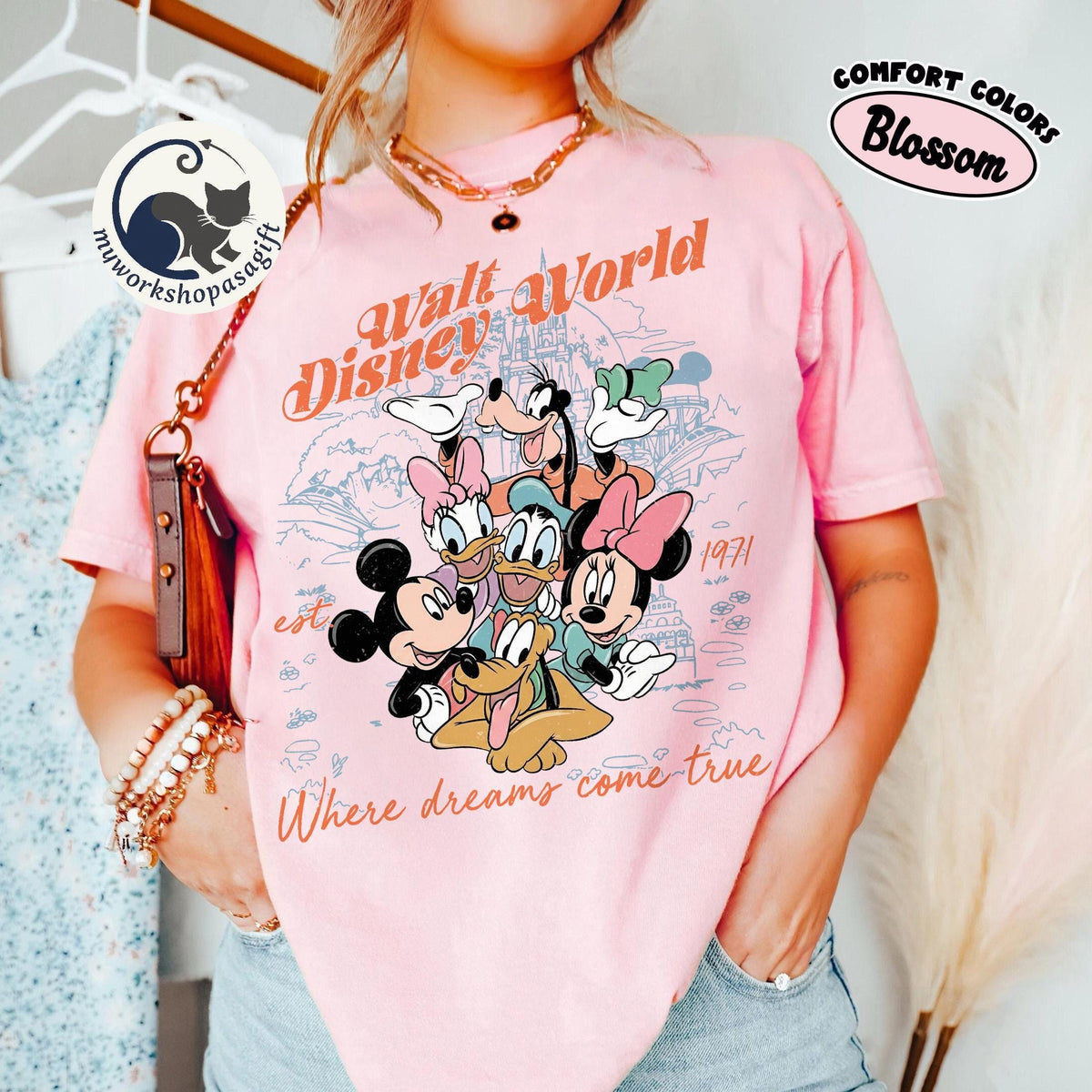 Retro Comfort Colors Mickey & Friends — Gildan Sweatshirt fan art by Snagva (3)