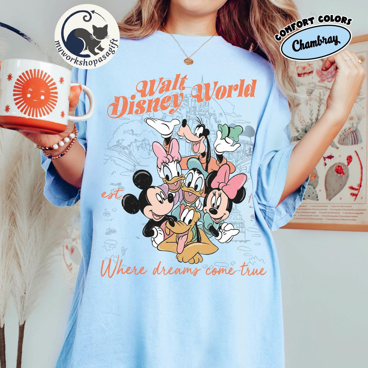 Retro Comfort Colors Mickey & Friends — Gildan Hoodie fan art by Snagva (4)