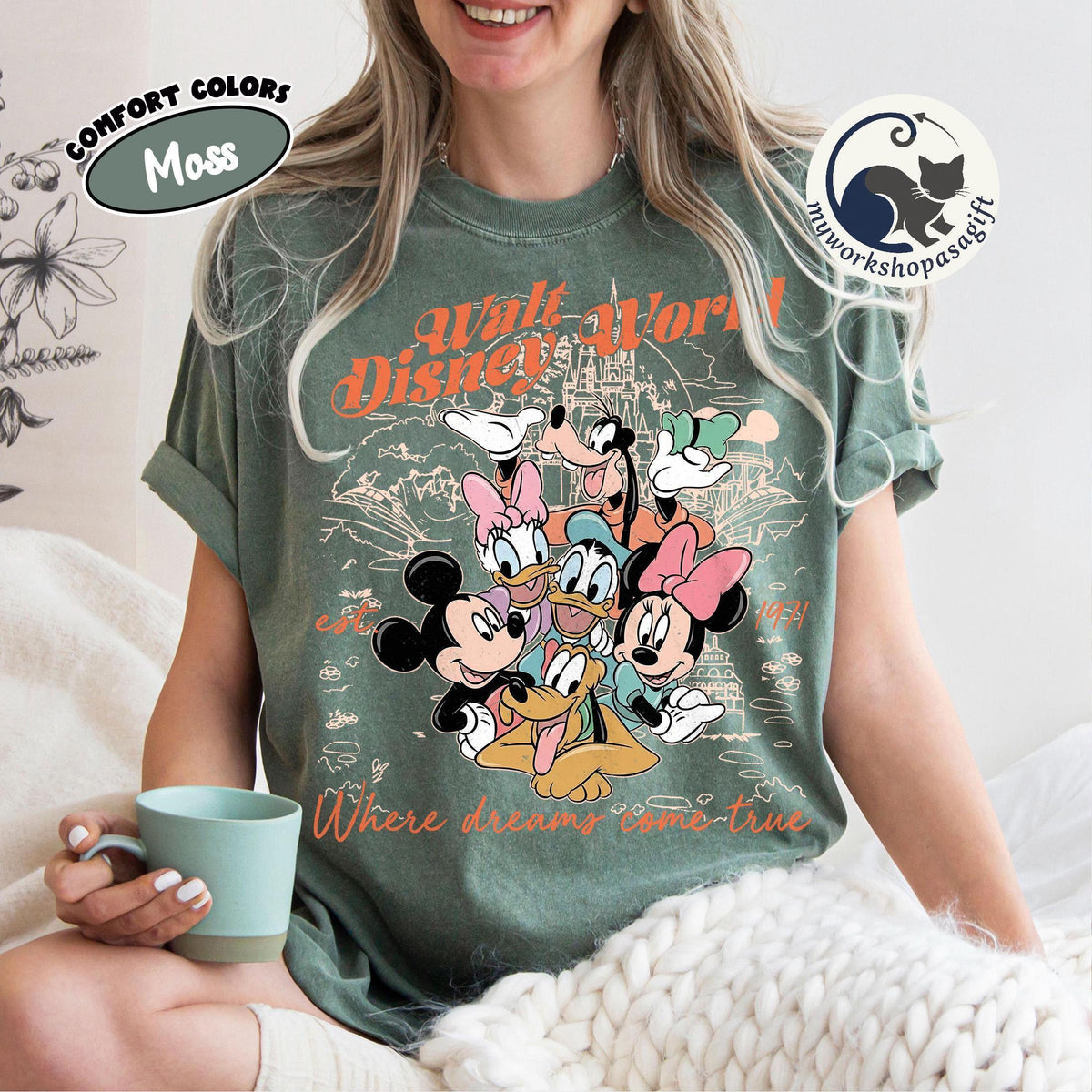 Retro Comfort Colors Mickey & Friends — Bella+Canvas Tee fan art by Snagva (6)