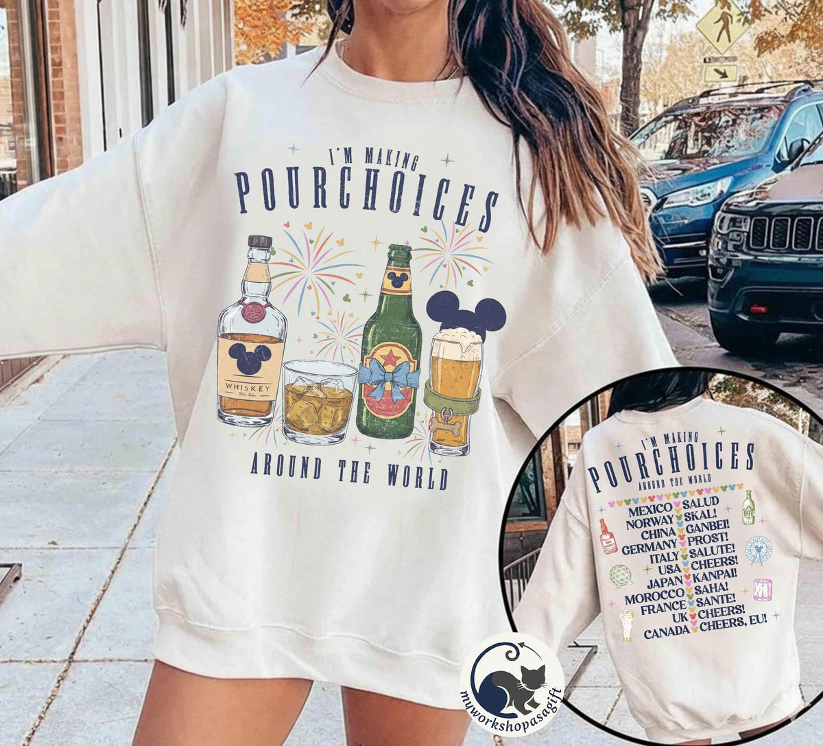 Retro Comfort Colors Epcot Drinking — Bella+Canvas Tee fan art by Snagva