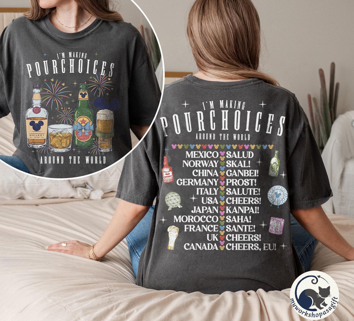 Retro Comfort Colors Epcot Drinking — Gildan Sweatshirt fan art by Snagva (4)