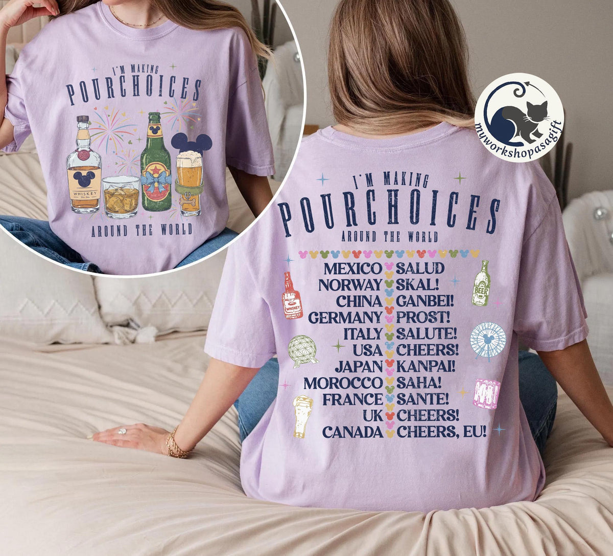Retro Comfort Colors Epcot Drinking — Bella+Canvas Tee fan art by Snagva (6)
