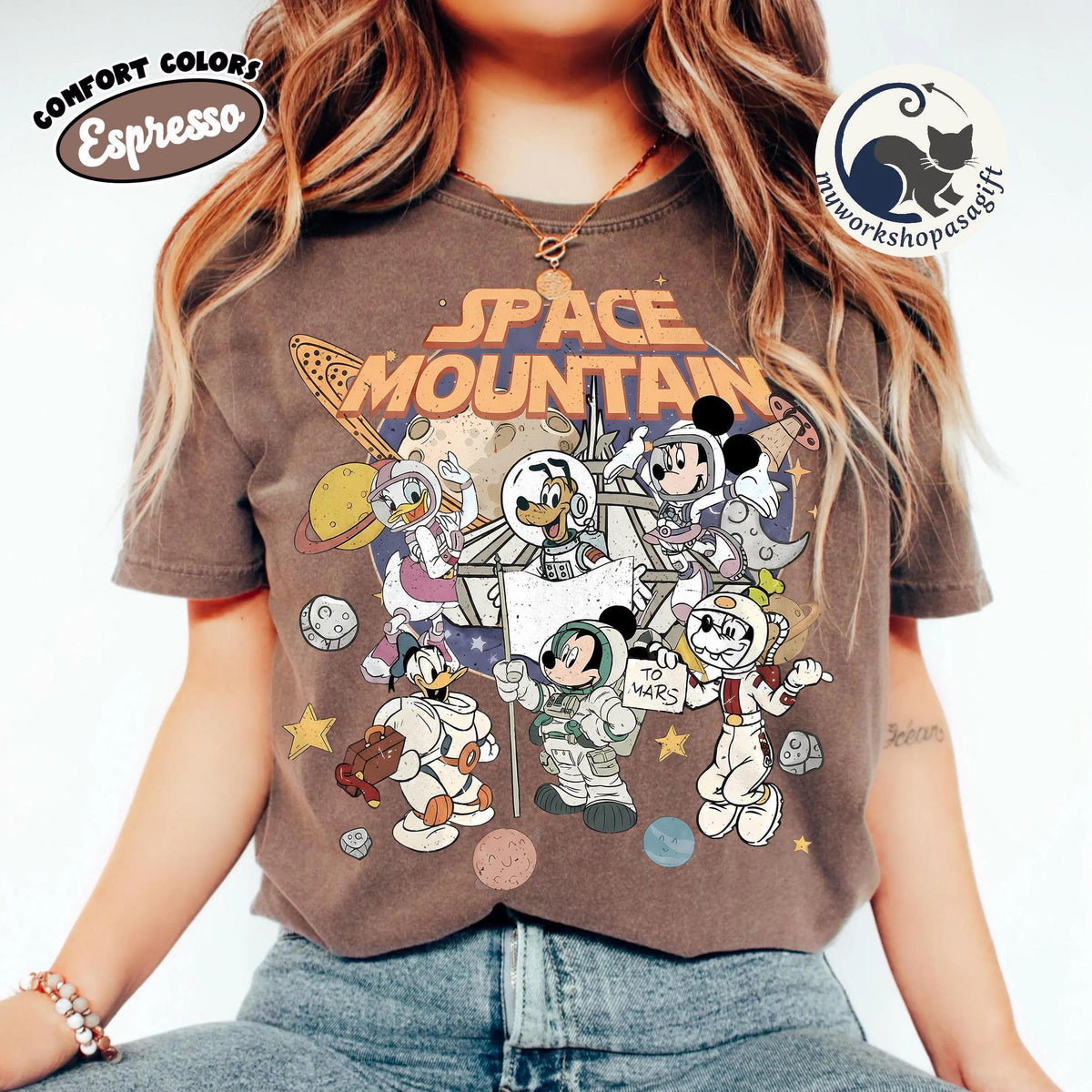 Disney Space Mountain — Bella+Canvas Tee fan art by Snagva (5)