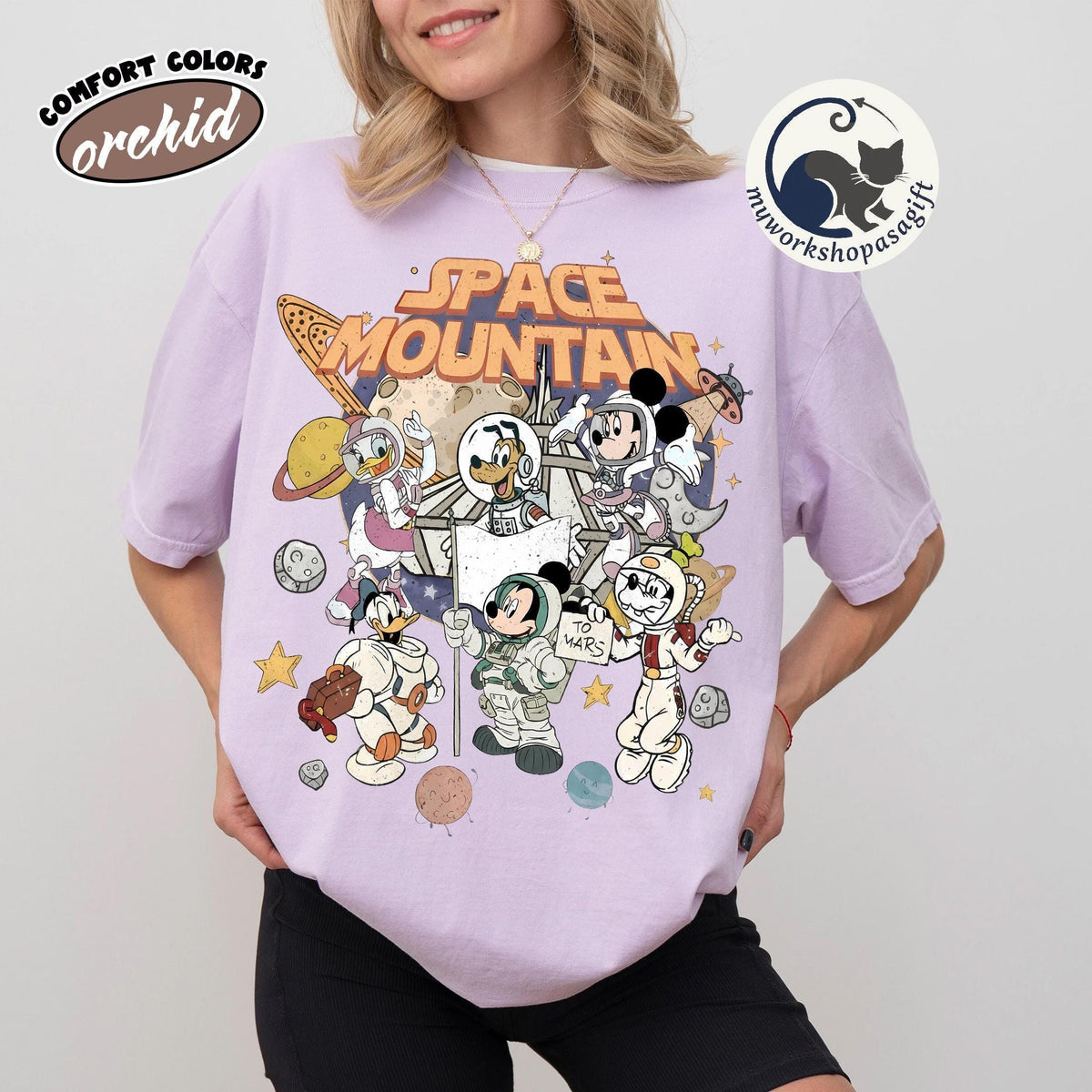 Disney Space Mountain — Bella+Canvas Tee fan art by Snagva (6)