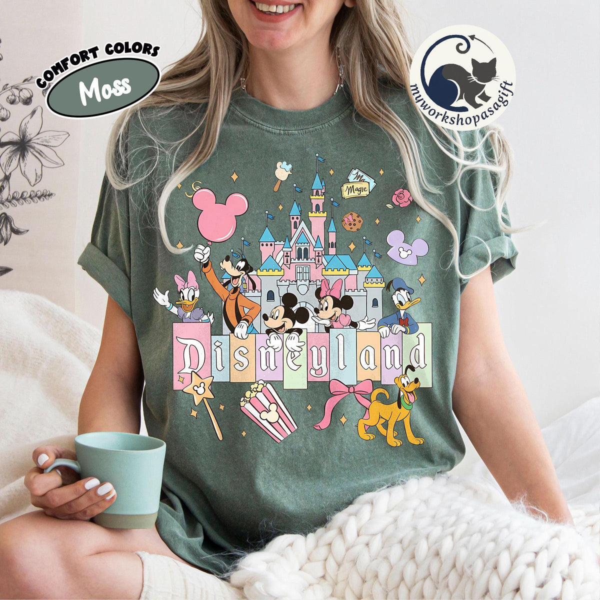 Mickey Friends Magical Castle Disneyland Comfort Colors — Bella+Canvas Tee fan art by Snagva (3)